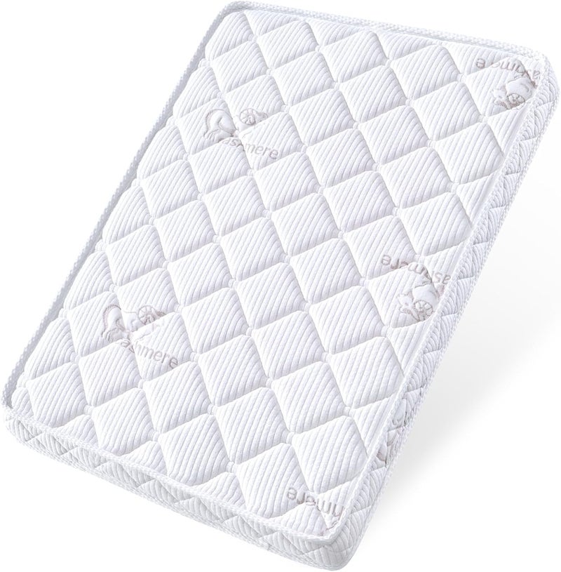 OSSERTSbearY Pack and Play Mattress - 38" x 26"- Premium Knitted Fabric Safety Reinforced Play Yard Mattress - Fits for Graco & Baby Trend & Pamo Babe Playard, Firm Support and Comfort Foam，White - Image 1